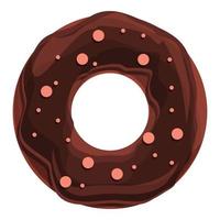 süßer kakao donut symbol cartoon vektor. Zuckerkuchen vektor