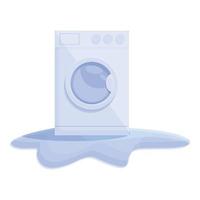 kleine kaputte Waschmaschinen-Ikone, Cartoon-Stil vektor