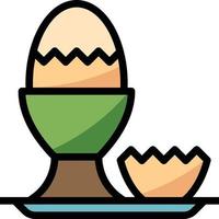kokt ägg diet näring frukost - fylld översikt ikon vektor