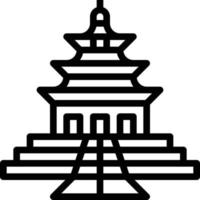 tempel des himmels tempel chinesische religiöse reise - umrisssymbol vektor