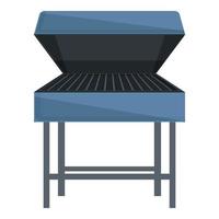 quadratischer Grill-Symbol-Cartoon-Vektor. Essen kochen vektor