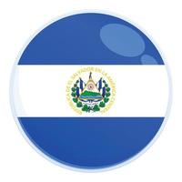 el salvador runda flagga ikon tecknad serie vektor. emblem dag vektor