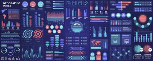 Infografik, UI, UX, Kit-Elemente bündeln vektor