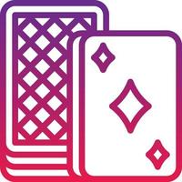 Poker-Kartenspiel, das Unterhaltung spielt - Verlaufssymbol vektor