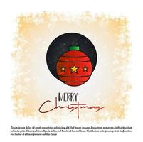 frohe weihnachtskarte mit kreativem design und hellem hintergrund vektor
