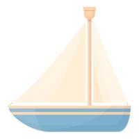 Yacht-Spielzeug-Symbol-Cartoon-Vektor. Laden Shop vektor
