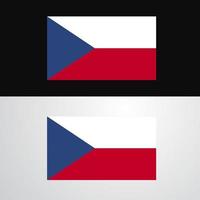 tjeck republik flagga baner design vektor