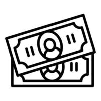 sällskapsdjur hotell pengar kontanter ikon, översikt stil vektor