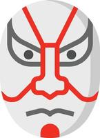 kabuki mask verkande dramatisk japan - platt ikon vektor