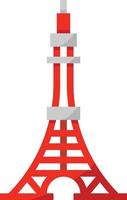 tokyo torn japan japaner landmärke - platt ikon vektor