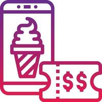 Coupon Mobile Ice Cream Food Discount - Verlaufssymbol vektor