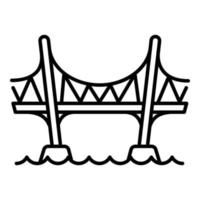 Symbol für Aquäduktbrücke, Umrissstil vektor