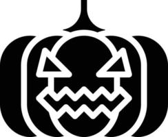Kürbiskopf Beleuchtungsdekoration Halloween - solide Ikone vektor