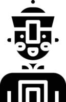 spöke kinesisk död- avatar Kina - fast ikon vektor
