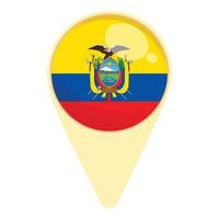 ecuador standort symbol cartoon vektor. Reisekultur vektor