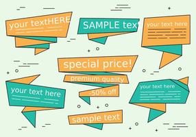 Free Vector Origami Sale Ribbons