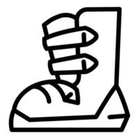 Skischuh-Symbol, Umrissstil vektor