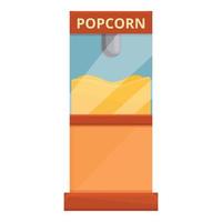 Snack-Popcorn-Stand-Symbol, Cartoon-Stil vektor