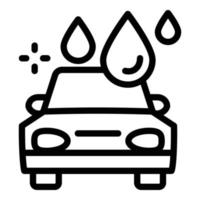 bil vatten tvätta ikon, översikt stil vektor