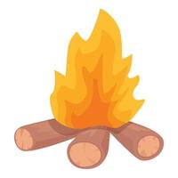 Stammes-Lagerfeuer-Symbol Cartoon-Vektor. Kultur der Ureinwohner vektor