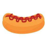 Hotdog-Symbol zum Mitnehmen, Cartoon-Stil vektor