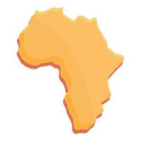afrikansk kontinent ikon, tecknad serie stil vektor
