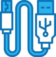 USB-Verbindungskabel Computerzubehör - blaues Symbol vektor