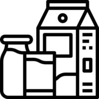 mjölk Kafé restaurang flaska - översikt ikon vektor