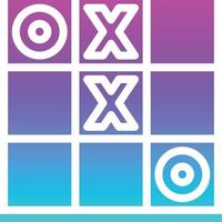 Tic Tac Toe Spiel Holzbrett Unterhaltung - solides Farbverlaufssymbol vektor