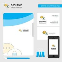 Sichere Chat-Business-Logo-Datei-Cover-Visitenkarte und mobile App-Design-Vektorillustration vektor