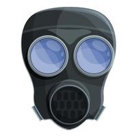 extrem gas mask ikon, tecknad serie stil vektor