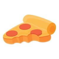 Pizza-Abfall-Symbol, Cartoon-Stil vektor