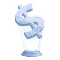 Geld-Hologramm-Symbol Cartoon-Vektor. Online-Bank vektor