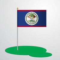 belize flagga Pol vektor