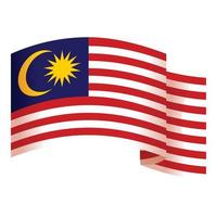 union malaysia ikon tecknad serie vektor. Land flagga vektor