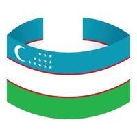 kreis usbekistan symbol cartoon vektor. Flaggenkarte vektor