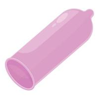 rosa Kondom-Symbol Cartoon-Vektor. Geburtenkontrolle vektor