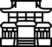 tempel mönch religion zeremonie japan - umrisssymbol vektor