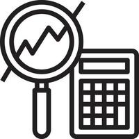 bokföring analytisk statistisk Graf bank - översikt ikon vektor