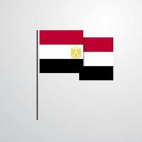 ägypten wehende flaggendesignvektor vektor