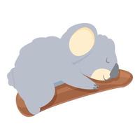 sovande koala ikon tecknad serie vektor. Björn djur- vektor