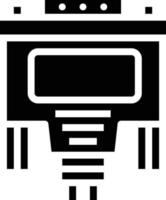 DVI-Kabelanschluss Computerzubehör - solides Symbol vektor