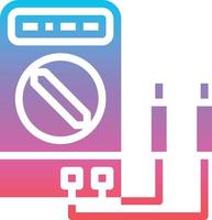 Voltmeter Werkzeug Strom Bau - Farbverlauf solide Symbol vektor