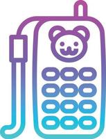 Handy-Spielzeug-Telefon-Baby-Zubehör - Farbverlauf-Symbol vektor