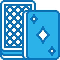 Pokerkartenspiel Unterhaltung - blaues Symbol vektor