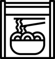 Nudelbox Ramen Food Delivery - Gliederungssymbol vektor