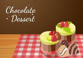 Schokoladen-Dessert Vektor