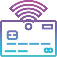 kreditera kort uppkopplad betalning smart kort e-handel - lutning ikon vektor