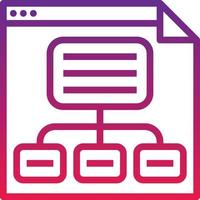 Sitemap-Diagramm Website-Organisation SEO - Verlaufssymbol vektor