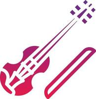 Geigenmusik Musikinstrument - solides Farbverlaufssymbol vektor